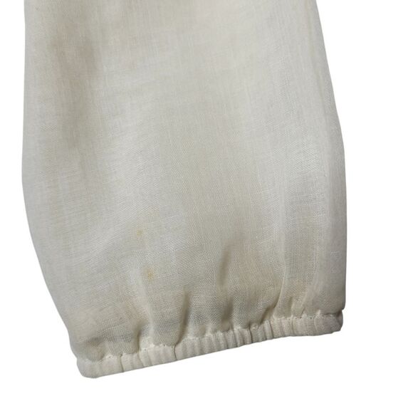 Vintage 70s Floral Prairie Dress Sheer Sleeves and Lace Trim Size 5 - Picture 9 of 11